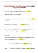 USAHS Clinical Neuroscience Exam with Verified Answers&vert; Graded A&plus;