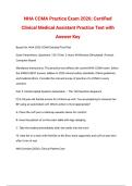 NHA CCMA Practice Exam 2026&colon; Certified Clinical Medical Assistant Practice Test with Answer Key