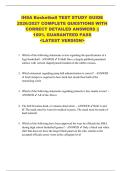 IHSA Basketball TEST STUDY GUIDE  2026&sol;2027 COMPLETE QUESTIONS WITH  CORRECT DETAILED ANSWERS &vert;&vert;  100&percnt; GUARANTEED PASS  <LATEST VERSION> 