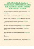 AHT 1170 Module D - Vaccine & Deworming &lpar;D1 & D2 Quiz&rpar; &lpar;latest update 2026-2027&rpar; QUESTIONS AND ANSWERS WITH COMPLETE SOLUTION