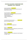 ASU BIO 182 EXAM 2 QUESTIONS AND ANSWERS 100&percnt; VERIFIED&period;
