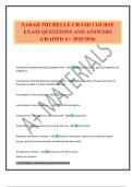 SARAH MICHELLE CRASH COURSE EXAM QUESTIONS AND ANSWERS GRADED A&plus; 2025&sol;2026