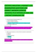 CERTIFIED INDUSTRIAL HYGIENIST &lpar;CIH&rpar;  EXAMINATION QUESTIONS AND  CORRECT ANSWERS &lpar;VERIFIED  ANSWERS&rpar; PLUS RATIONALES 2026 Q&A  &vert; INSTANT DOWNLOAD PDF
