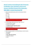 North Carolina Civil Drafting & CAD Technician  Certification Exam Questions And Correct  Answers &lpar;Verified Answers&rpar; Plus Rationales  2026 Q&A &vert; Instant Download Pdf