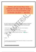 DNP701 ADVANCED PRACTICE NURSING IN THE CARE OF OLDER ADULTS&period; EXAM QUESTIONS AND ANSWERS GRADED A&plus; 2025&sol;2026