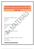DUTCH BROS DRINK RECIPES EXAM QUESTIONS AND ANSWERS GRADED A&plus; 2025&sol;2026