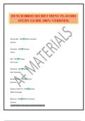 DUTCH BROS SECRET MENU FLAVORS STUDY GUIDE 100&percnt; VERIFIED&period;