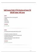 Health Insurance Florida 2-40 Test Questions and Answers &vert;Fall  2026&sol;2027 Update &vert; 100&percnt; Correct