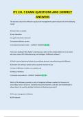 ITC CH&period; 9 EXAM QUESTIONS AND CORRECT  ANSWERS