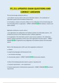 ITC 211 UPDATED EXAM QUESTIONS AND  CORRECT ANSWERS