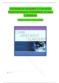Test Bank for Alexander's Care of the Patient in Surgery 17th Edition  by Jane C&period; Rothrock Chapter Guide 1-17&vert;A&plus;&plus; Grade