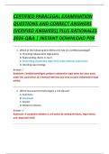 CERTIFIED PARALEGAL EXAMINATION  QUESTIONS AND CORRECT ANSWERS  &lpar;VERIFIED ANSWERS&rpar; PLUS RATIONALES  2026 Q&A &vert; INSTANT DOWNLOAD PDF 