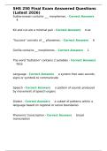 SHS 250 Final Exam Answred Questions &lpar;Latest 2026&rpar;&period;