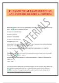 FL 5 AAMC MCAT EXAM QUESTIONS AND ANSWERS GRADED A&plus; 2025&sol;2026