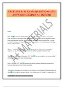 FTCE ESE K-12 EXAM QUESTIONS AND ANSWERS GRADED A&plus; 2025&sol;2026