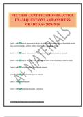 FTCE ESE CERTIFICATION PRACTICE EXAM QUESTIONS AND ANSWERS GRADED A&plus; 2025&sol;2026