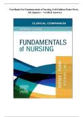 Test Bank for Fundamentals of Nursing&comma; 11th Edition