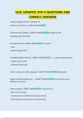 SLDC UPDATED TEST-3 QUESTIONS AND  CORRECT ANSWERS