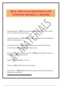 HLSC 4P99 EXAM QUESTIONS AND ANSWERS GRADED A&plus; 2025&sol;2026