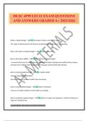 HLSC 4P99 LEC&num;1 EXAM QUESTIONS AND ANSWERS GRADED A&plus; 2025&sol;2026