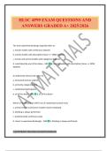 HLSC 4P99 EXAM QUESTIONS AND ANSWERS GRADED A&plus; 2025&sol;2026
