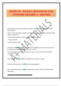 HLTH 331 - EXAM 1 QUESTIONS AND ANSWERS GRADED A&plus; 2025&sol;2026