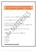 HLTH 331 FINAL EXAM QUESTIONS AND ANSWERS GRADED A&plus; 2025&sol;2026