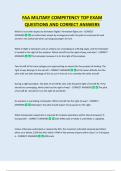 FAA MILITARY COMPETENCY TOP EXAM  QUESTIONS AND CORRECT ANSWERS