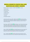 MEDICAL DOSIMETRY UPDATED FINAL EXAM  QUESTIONS AND CORRECT ANSWERS