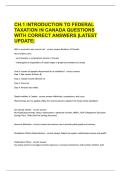 CH&period;1 INTRODUCTION TO FEDERAL TAXATION  CORRECT ANSWERS &lpar;LATEST UPDATE&rpar;