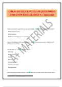 CREW DUTIES KSV EXAM QUESTIONS AND ANSWERS GRADED A&plus; 2025&sol;2026