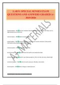 LAB 9&colon; SPECIAL SENSES EXAM QUESTIONS AND ANSWERS GRADED A&plus; 2025&sol;2026