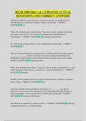 HLTH 3000 Quiz 1 & 2 UPDATED ACTUAL  QUESTIONS AND CORRECT ANSWERS