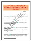 LEGL 2700 UGA TEST 3 EXAM QUESTIONS AND ANSWERS GRADED A&plus; 2025&sol;2026