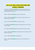 SLB Vocab FINAL EXAM QUESTIONS AND  CORRECT ANSWERS