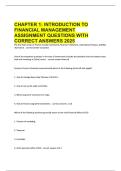 CHAPTER 1- INTRODUCTION TO FINANCIAL MANAGERIAL&period;&period;&period;QUESTIONS WITH CORRECT ANSWERS 