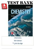 Full Test Bank &vert; Chemistry 6th Edition by Julia Burdge &vert; Complete Chapter-by-Chapter General Chemistry MCQs with Verified Answers and Clear Rationales &vert; Covers Chapters 1&ndash;23 Including Atoms&comma; Molecules&comma; Stoichiometry&comma; Thermochemistry&comma; Gases&comma; Solutions&comma; Equ