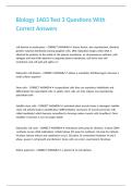 Biology 1A03 Test 3 Questions With Correct Answers