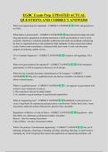 EGBC Exam Prep UPDATED ACTUAL  QUESTIONS AND CORRECT ANSWERS