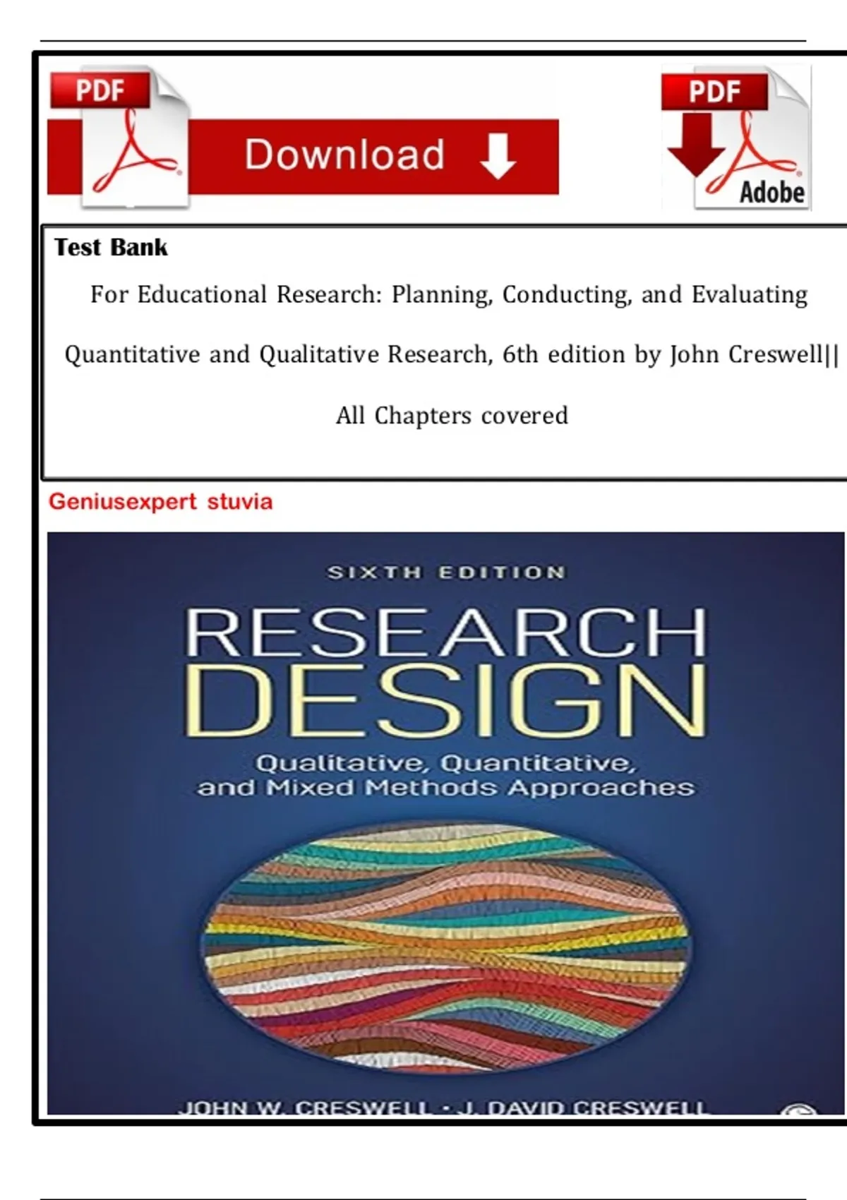Research Design: Qualitative, Quantitative, And Mixed Methods Approaches (6th Edition) – John W. Creswell & J. David Creswell – SAGE Publications, 2022