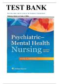 TEST BANK FOR PSYCHIATRIC MENTAL HEALTH NURSING 7TH EDITION BY VIDEBECK LATEST