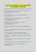 E&E Exam 1 UPDATED ACTUAL QUESTIONS  AND CORRECT ANSWERS