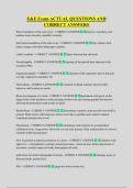 E&E Exam ACTUAL QUESTIONS AND  CORRECT ANSWERS