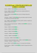 ECCB 205 Exam 1 UPDATED QUESTIONS AND  CORRECT ANSWERS