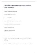 NLN RN Pre entrance exam questions and answers