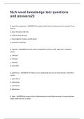 NLN word knowledge test questions and answers
