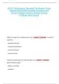 EXOS Performance Specialist Certification Exam  Newest 2025&sol;2026 Complete Questions and  Correct Detailed Answers Already Graded  A&plus;&vert;Brand New Version 
