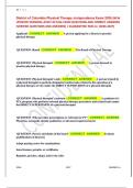 District of Columbia Physical Therapy Jurisprudence Exam 2026 &lpar;NEW  UPDATED VERSION&rpar; LATEST ACTUAL EXAM QUESTIONS AND CORRECT ANSWERS  &lpar;VERIFIED QUESTIONS AND ANSWERS&rpar; &vert; GUARANTEED PASS A&plus; &lbrack;2026-2027&rsqb; 