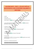 RASMUSSEN - MCN - EXAM 3&sol;FINAL QUESTIONS AND ANSWERS GRADED A&plus; 2025&sol;2026
