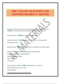 MDC 2 EXAM 1 QUESTIONS AND ANSWERS GRADED A&plus; 2025&sol;2026